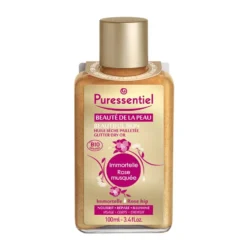 Puressentiel Olio Secco Scintillante - Olio biologico per illuminare e idratare la pelle, 100 ml