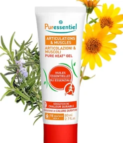 Puressentiel Pure Heat Gel - Gel riscaldante per muscoli e articolazioni, 80 ml