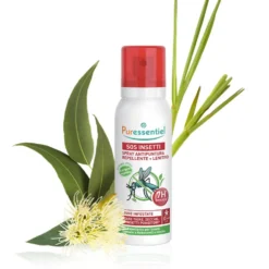Puressentiel SOS Insetti - Spray antipuntura con azione repellente e lenitiva per la pelle, 75 ml