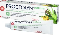 Recordati Proctolyn - Natura Crema Rettale per Emorroidi e Ragadi Anali Emolliente Rigenerante Rinfrescante, 30ml
