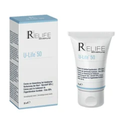 Relife U-life 50 Crema Trattamento Idratante Esfoliante Zone Desquamate, 30ml