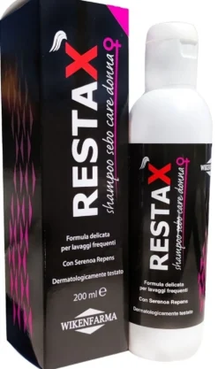 Restax Sebo Care Donna - Shampoo Wikenfarma Restax per la cute e i capelli grassi, 200 ml