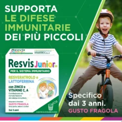 Resvis Junior XR Integratore Sistema Immunitario, 12 bustine