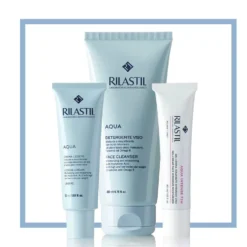 Rilastil Aqua Detergente Viso - Gel detergente idratante per tutti i tipi di pelle, 200 ml