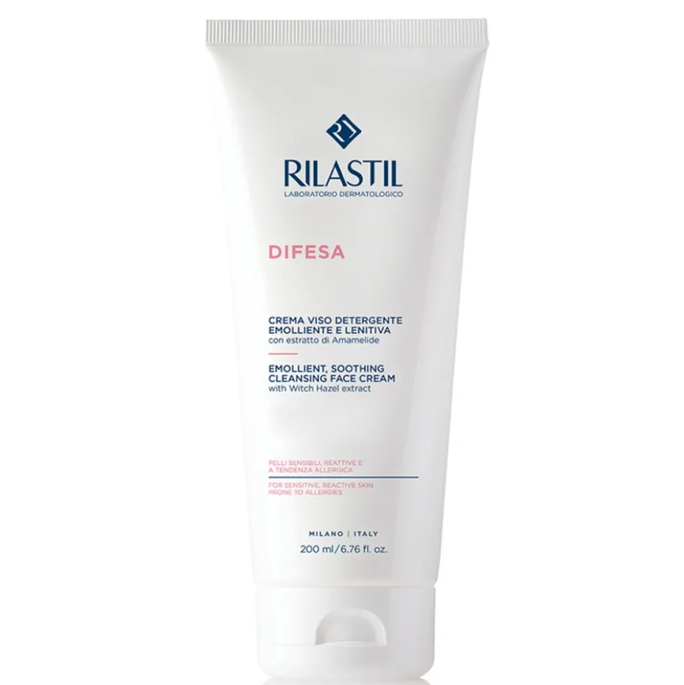 Rilastil Difesa - Crema Viso Detergente Emolliente e Lenitiva, 200ml