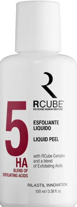 Rilastil RCube Liquid Peel 5 - Esfoliante liquido per il rinnovamento cellulare del viso, 100 ml