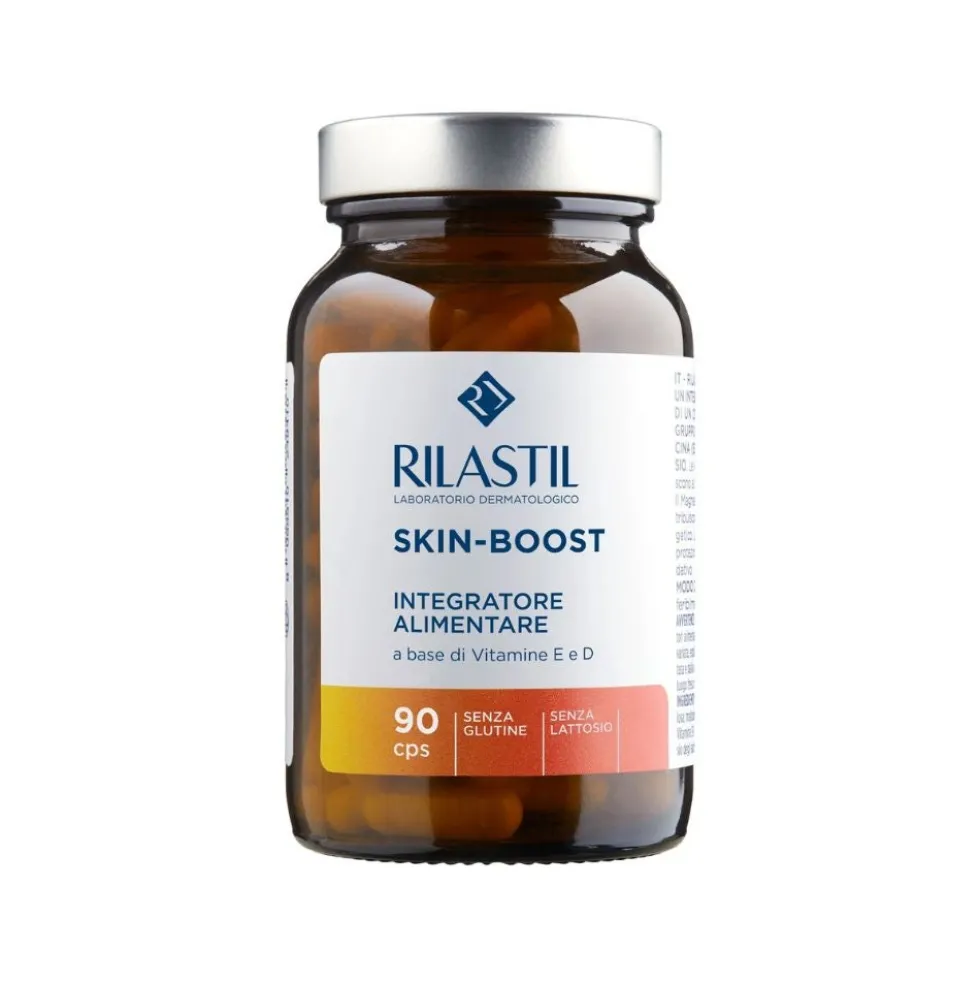 Rilastil Skin-Boost - Integratore antiossidante per la pelle e il sistema immunitario, 90 capsule