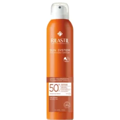 Rilastil Sun System - Transparent Spray SPF50+ Protezione Solare Corpo, 200ml