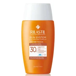 Rilastil Sun System Water Touch SPF 30 - Fluido solare viso per le pelli normali e miste, 50 ml