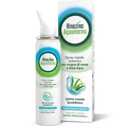 Rinazina Aquamarina Spray Nasale Isotonico Delicato Lavaggio Nasale, 100ml