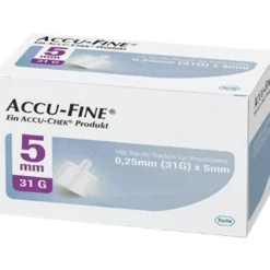 Roche Accu-Chek Accu-Fine 31G x 5 mm - Aghi sterili per penne da insulina, 100 pezzi
