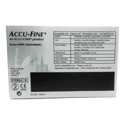 Roche Accu-Fine - Aghi sterili 31G da 6 mm per la penna da insulina, 100 pezzi