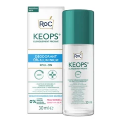 RoC Keops - Deodorante roll-on per le pelli sensibili senza i sali di alluminio, 30 ml