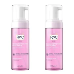 RoC Mousse detergente energizzante viso, 2 x 150 ml