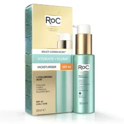 RoC Multi Correxion - Gel idratante viso SPF30 per rimpolpare la pelle e ridurre le rughe, 50 ml