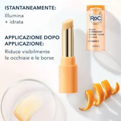 RoC Multi Correxion Revive + Glow - Balsamo occhi in stick illuminante contro le occhiaie, 4 g