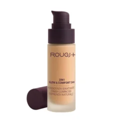 Rougj 2 in 1 Glow & Comfort 24H Fondotinta Idratante Luminoso colore 04 Amber, 30ml