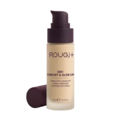 Rougj 2 in 1 Glow & Comfort 24H Fondotinta Idratante Luminoso colore 05 Bronze, 30ml