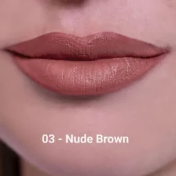 Rougj Rossetto Cremoso Colore Pieno 03 Marrone Nudo - Rossetto coprente ed emolliente, 5 g