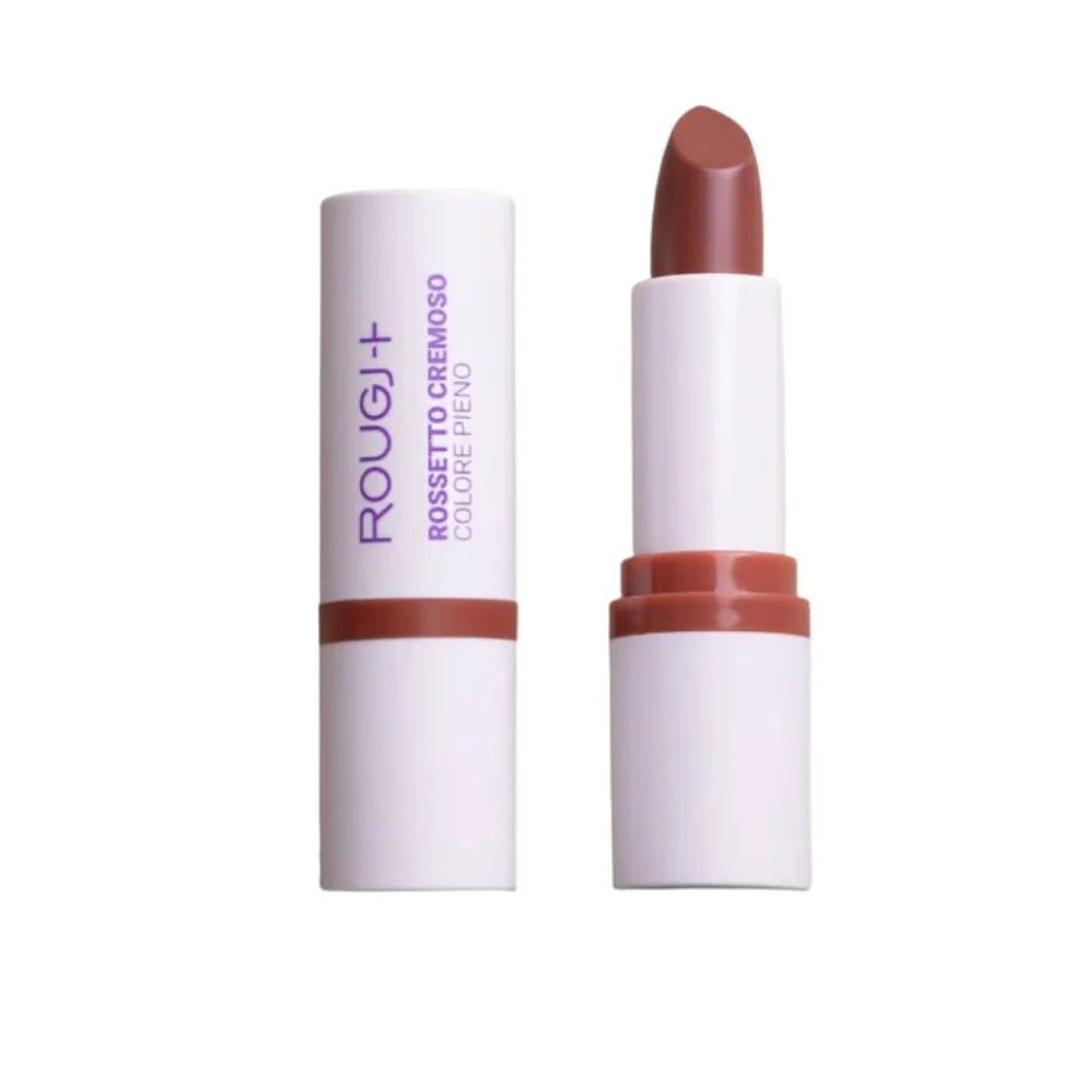 Rougj Rossetto Cremoso Colore Pieno 03 Marrone Nudo - Rossetto coprente ed emolliente, 5 g