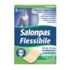 Salonpas Flessibile Empiastro Medicato 105mg Salicilato di Metile + 31,5mg Levomentolo Dolori Muscolari e Articolari, 5 Cerotti 7 x 10 cm