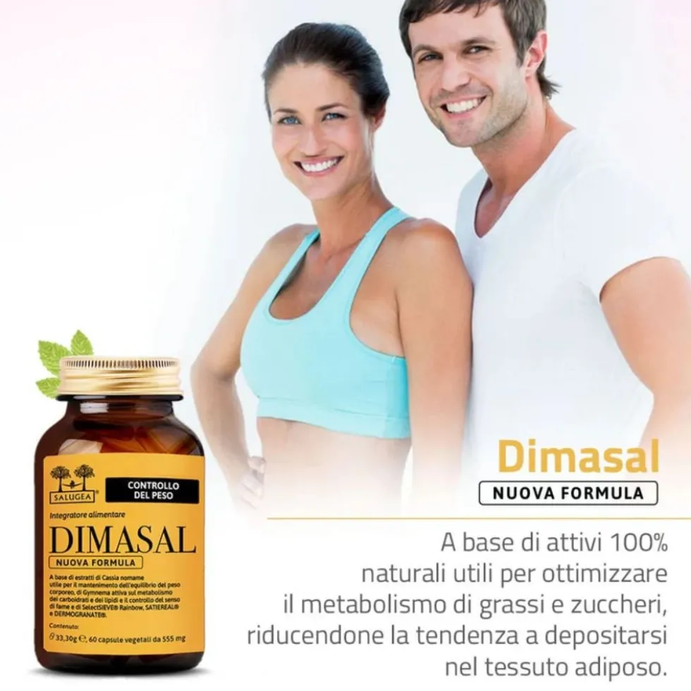 Salugea Dimasal Nuova Formula Integratore Controllo del Peso, 60 Capsule Vegetali