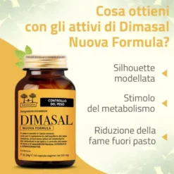 Salugea Dimasal Nuova Formula Integratore Controllo del Peso, 60 Capsule Vegetali