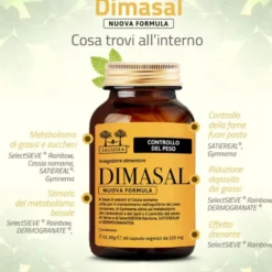 Salugea Dimasal Nuova Formula Integratore Controllo del Peso, 60 Capsule Vegetali