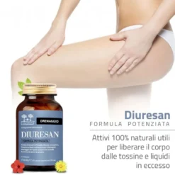 Salugea Diuresan Formula Potenziata Integratore Drenante Naturale, 60 Capsule Vegetali