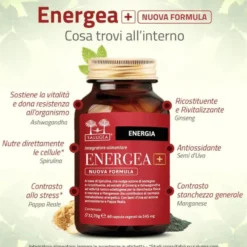 Salugea Energea+ Nuova Formula Integratore Energia e Vitalità, 60 Capsule Vegetali