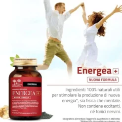 Salugea Energea+ Nuova Formula Integratore Energia e Vitalità, 60 Capsule Vegetali
