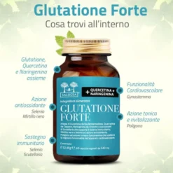 Salugea Glutatione Forte Integratore Antiossidante, 60 Capsule Vegetali