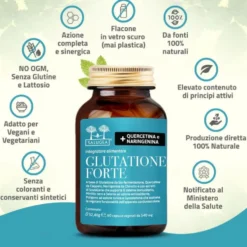 Salugea Glutatione Forte Integratore Antiossidante, 60 Capsule Vegetali