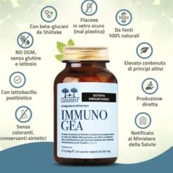 Salugea ImmunoGea Integratore Difese Immunitarie Adulti, 60 Capsule Vegetali
