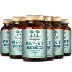 Salugea Reset Intestino Integratore Detox, 60 Capsule Vegetali Acido-Resistenti