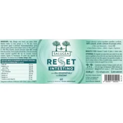 Salugea Reset Intestino Integratore Detox, 60 Capsule Vegetali Acido-Resistenti