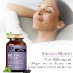 Salugea Rilassa Mente Integratore Buonumore e Lucidità Mentale, 60 Capsule Vegetali