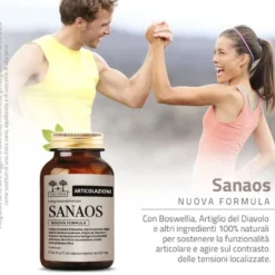 Salugea Sanaos Nuova Formula Integratore Articolazioni Tendini e Legamenti, 60 Capsule Vegetali