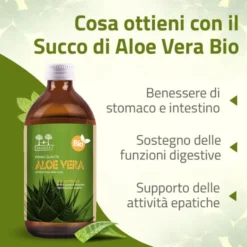Salugea Succo Aloe Vera Bio Integratore Digestione e Depurazione, 500ml