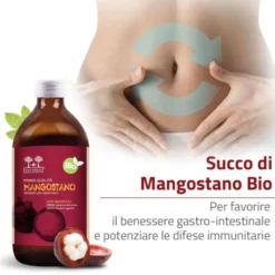 Salugea Succo Mangostano Bio Integratore Stomaco e Intestino, 500ml