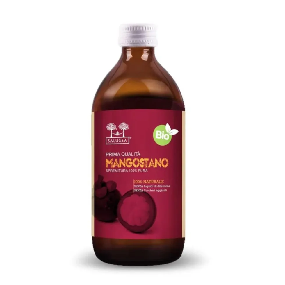 Salugea Succo Mangostano Bio Integratore Stomaco e Intestino, 500ml