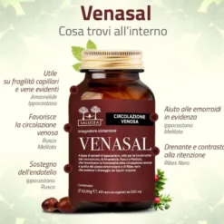 Salugea Venasal Integratore Circolazione Venosa, 60 Capsule Vegetali
