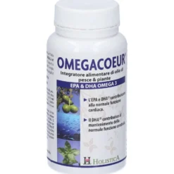 Sangalli Capsule Omegacoeur Holistica - Integratore di olio di pesce per il colesterolo, 60 capsule