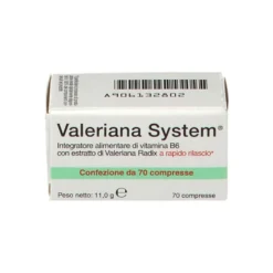 Sanifarma Valeriana System - Integratore alimentare per il sonno e il rilassamento, 70 compresse