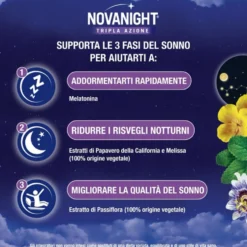 Sanofi Novanight - Tripla Azione Integratore a Rilascio Rapido, 30 Compresse