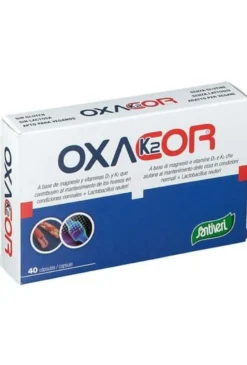 Santiveri Oxacor K2 - integratore magnesio citrato per il supporto delle ossa, 40 capsule