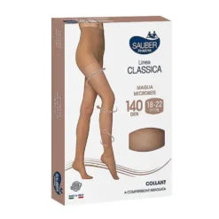 Sauber Classica - Collant 140 denari per la circolazione venosa, 1 paio taglia 3 colore medio