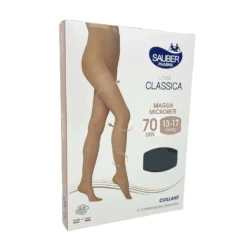 Sauber Classica - Collant 70 DEN 13-17 mmHg per la circolazione venosa colore nero taglia 3, 1 paio
