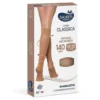 Sauber Classica - Gambaletto Microrete 140DEN 18-22mmHg Nero Taglia 4, 1 paio