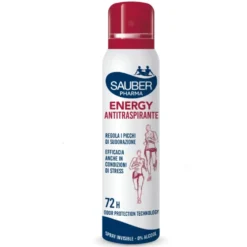 Sauber Deo 72h Energy - Deodorante spray antitraspirante per l'ipersudorazione, 150 ml